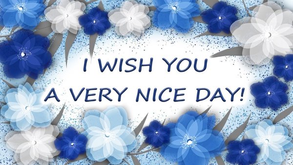 I Wish you a nice Day