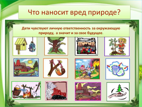 Что наносит вред природе