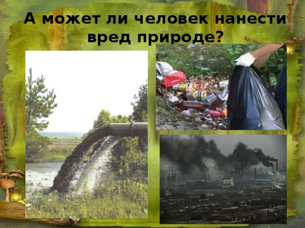 Человек вредит природе