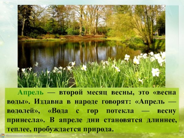 Презентация апрель