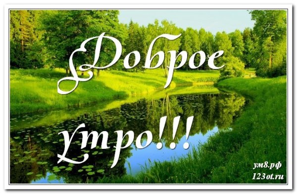 Поздравления с добрым утром бесплатно природа