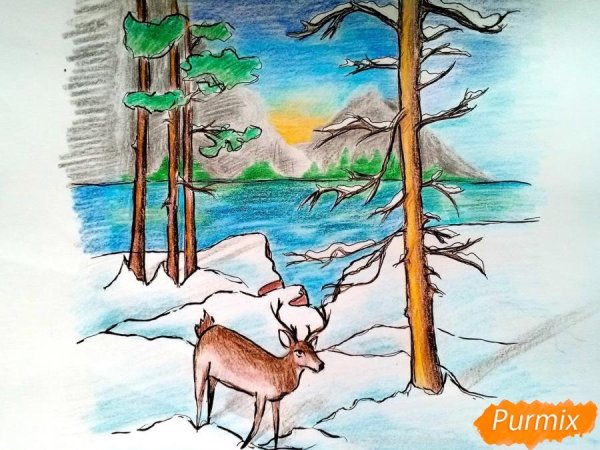 Рисунок на тему лес