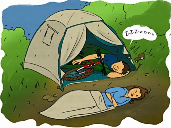 Турист карикатура