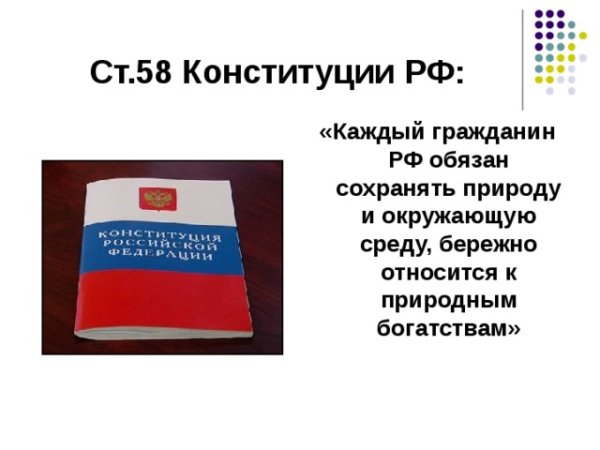 Законы об охране природы в России