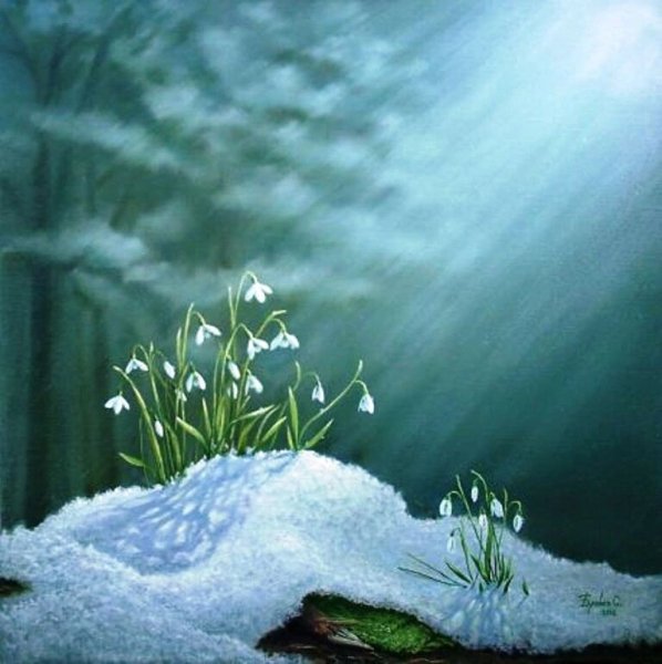 Веточка вербы