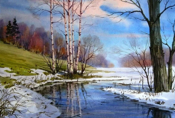 Станислав Брусилов Весна пейзаж