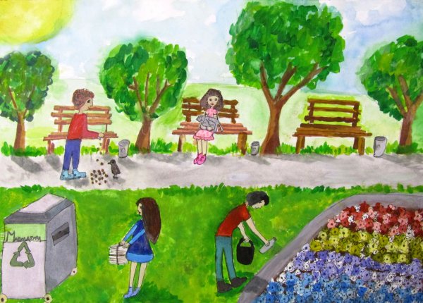 Рисунок на тему поможем природе