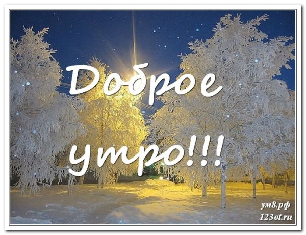 Открытка с добрым утром декабря природа