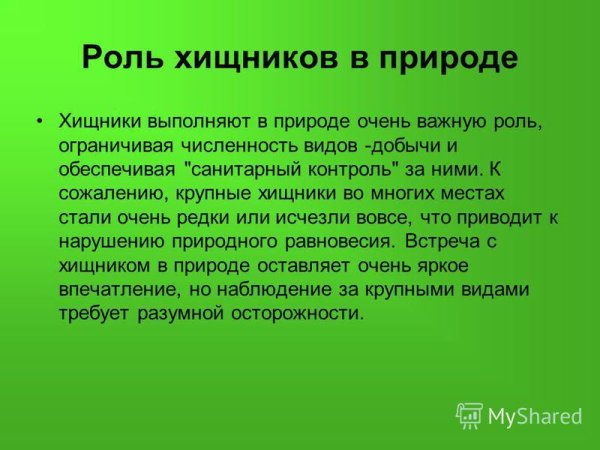 Значение млекопитающих в природе