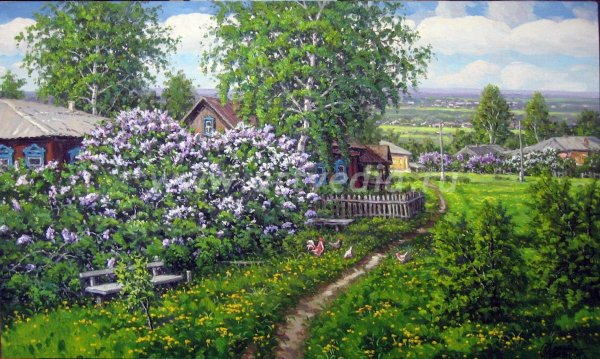 Природа в деревне весной