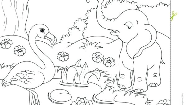 Пазлы животные на природе раскраски для детей 6-7 лет