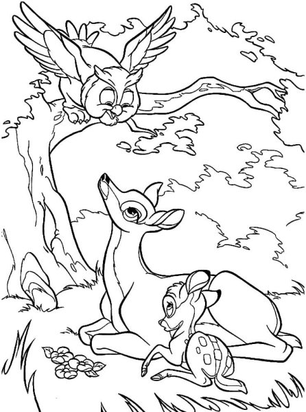 Бэмби 2 раскраска