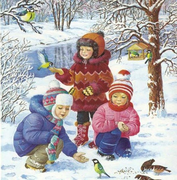Сюжетная картина зима