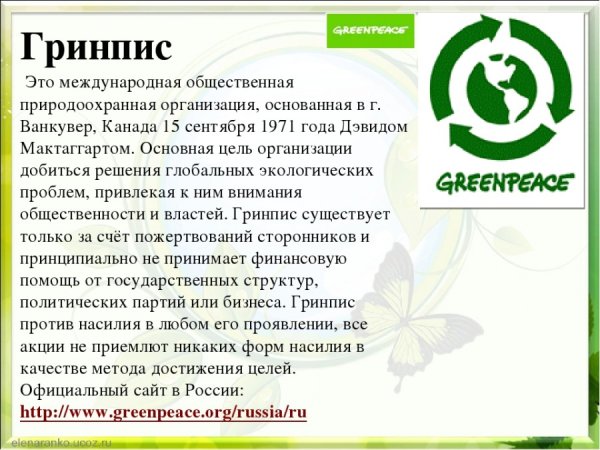 Гринпис защита животных