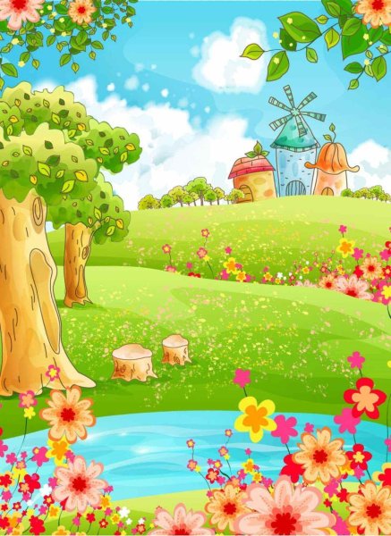 Летний пейзаж для детей