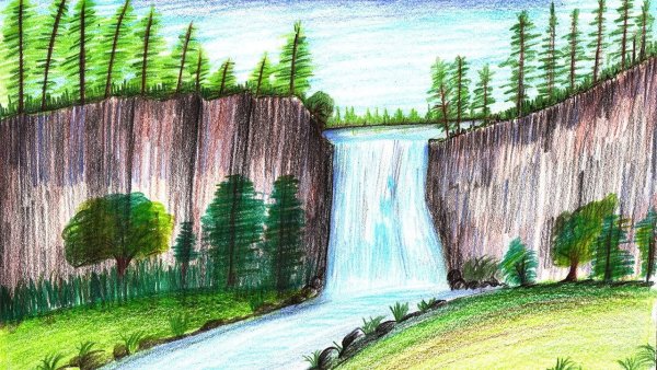 Рисунки карандашом природа