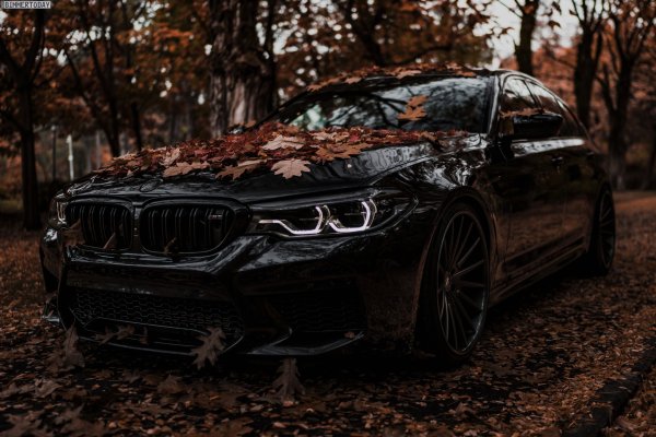 BMW 5 f30 черный зима