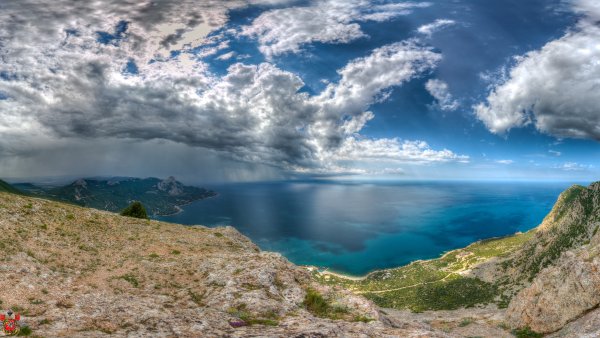 Крым море горы скалы