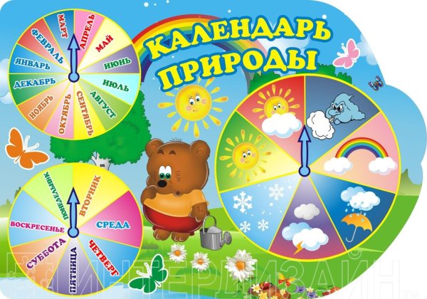 Числа для календаря природы в детском саду