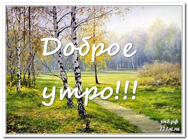С добрым утром природа с надписью