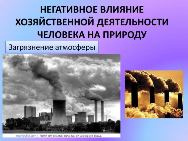 Влияние человека на природу