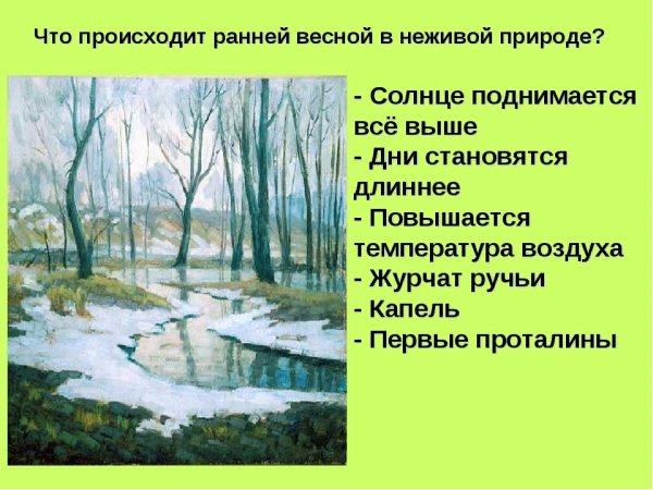 Весенние явления природы