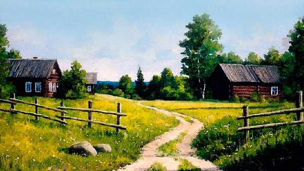 Художник Сергей Курицын деревня лето