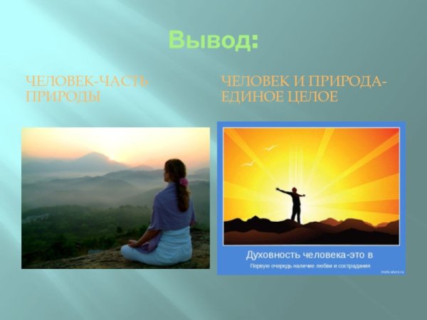 Человек часть природы