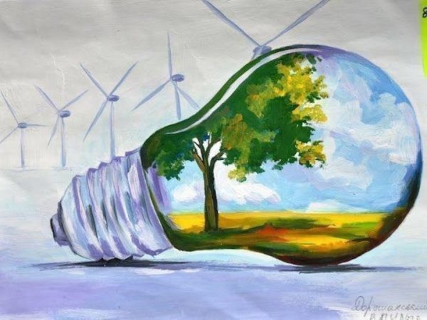 Детский рисунок природа