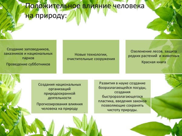 Прямое воздействие человека на природу