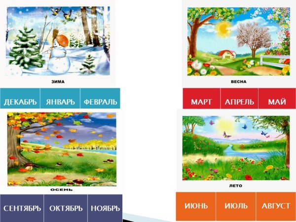 Календарь времена года для детей