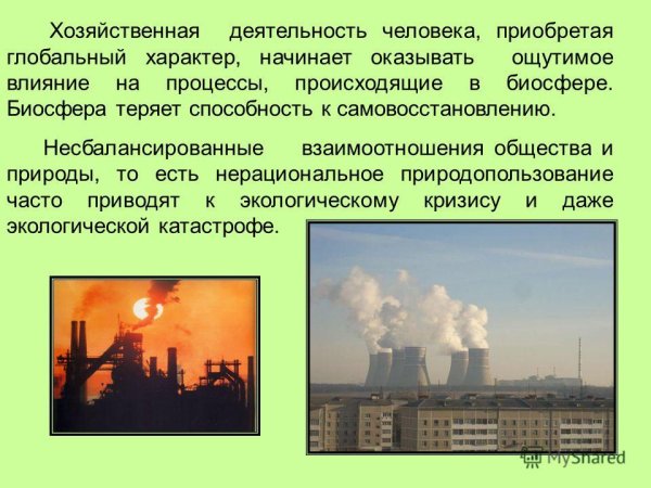 Положительное воздействие человека на биосферу