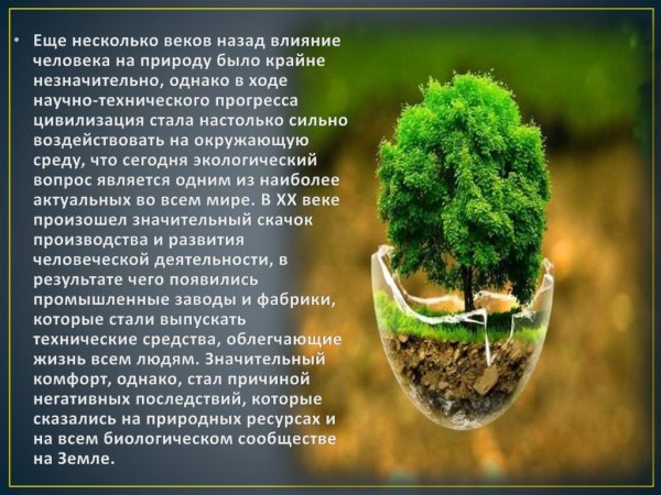 Взаимосвязь между природой и человеком