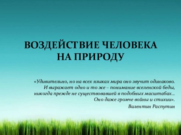 Влияние человека на окружающую среду рисунок