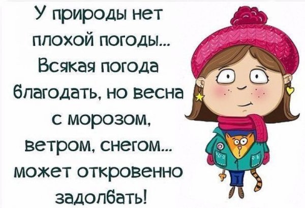 У природы нет плохой погоды нет плохих детей у матерей