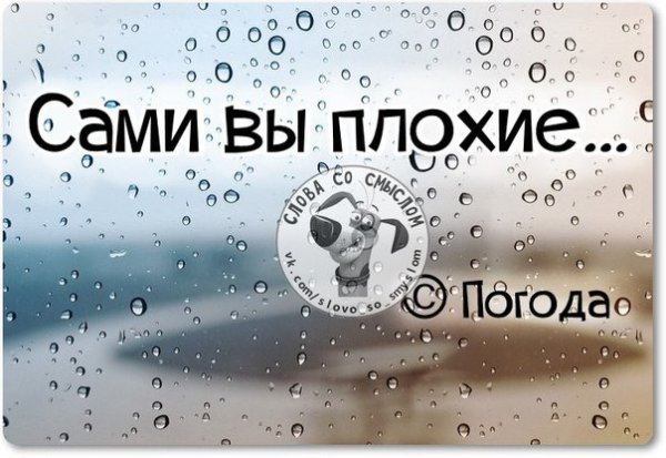 У природы нет плохой погоды доброе утро