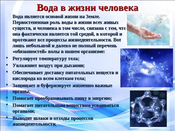 Вода в жизни человека