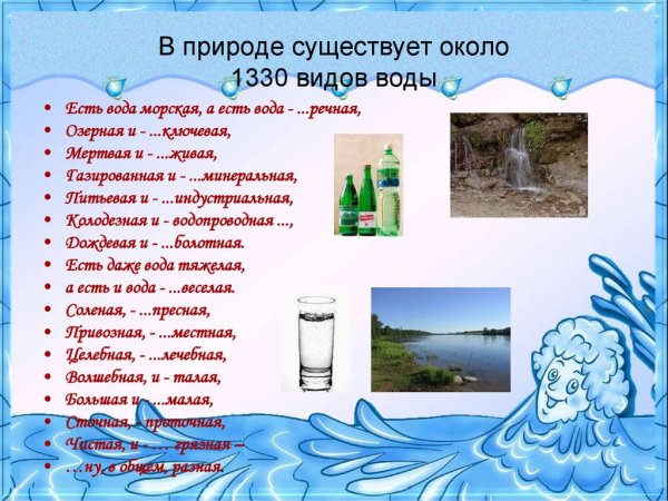 Виды воды в природе