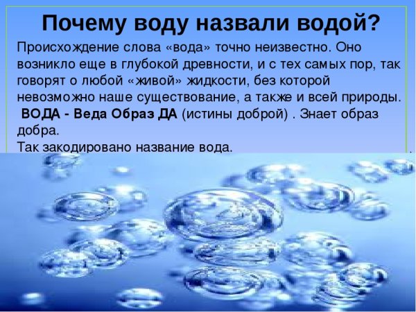 Вода для презентации