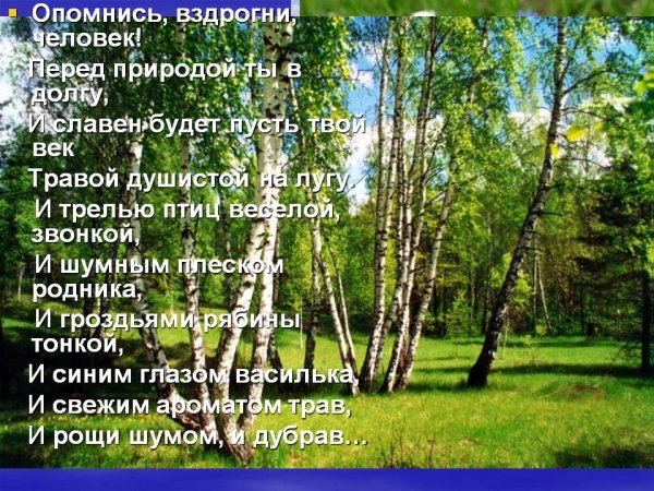 Берегите природу