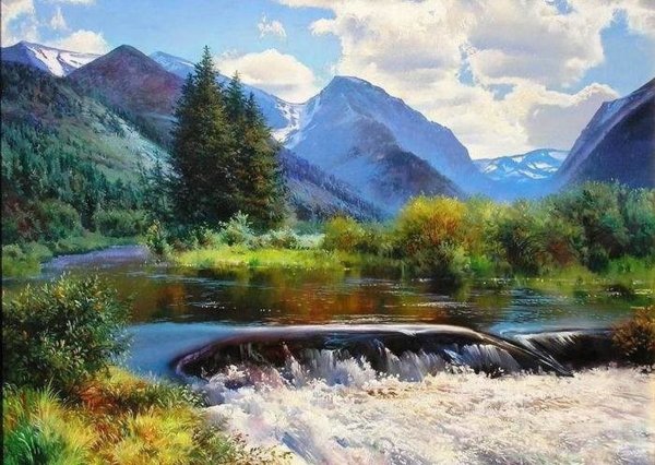 Алмазная мозаика диамонд Painting горы