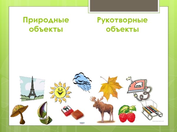 Природные и рукотворные предметы