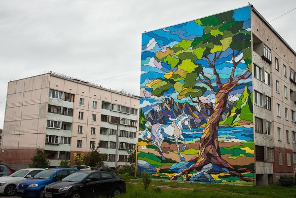 Рисование на стенах домов