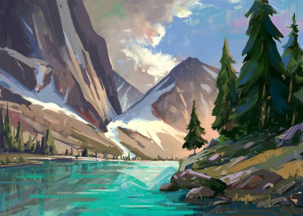 Рисунок гор