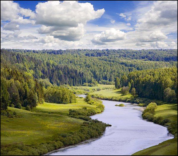 Просторы России река