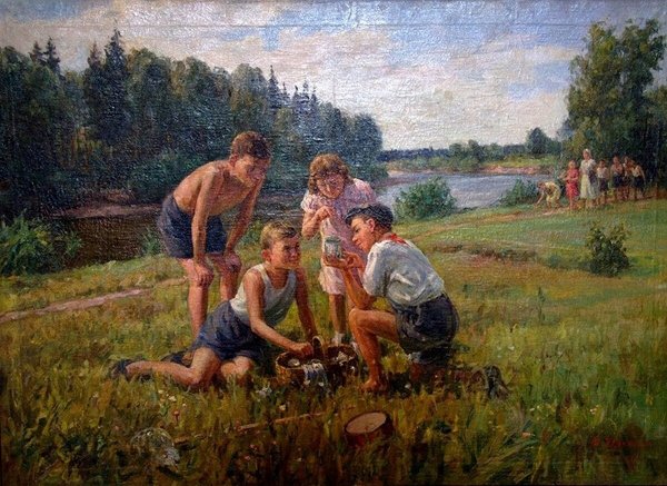 Советские дети в походе