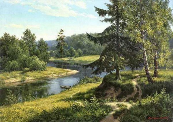 Исаак Левитан Березовая роща