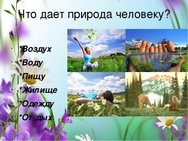 Что дает природа человеку