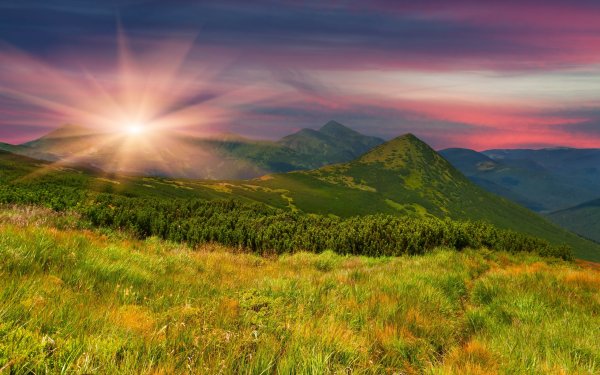 Закат в горах