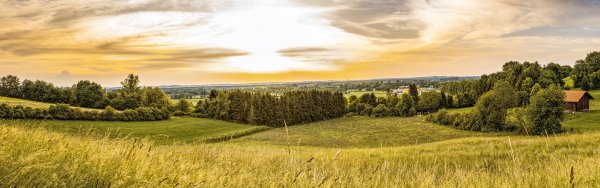 Деревенский пейзаж панорама